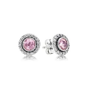 Pandora • Brilliant Legacy Stud Earrings, Pink 💕✨